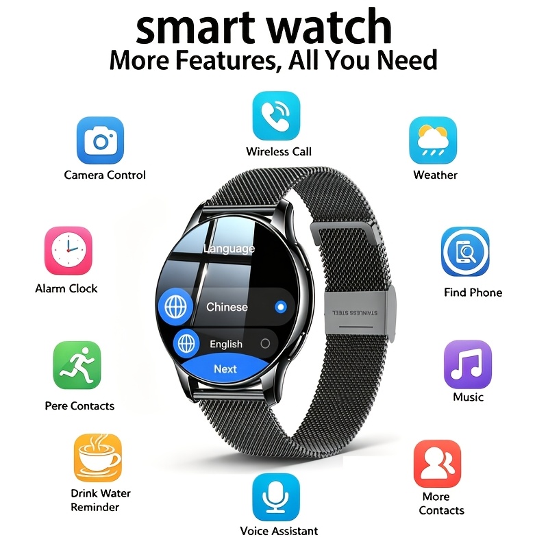 Couple Watches Smartwatch - New Large Screen Round Sports Smartwatch