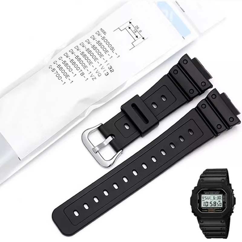 Casio Watches Smartwatch - Silicone Small square resin Strap For