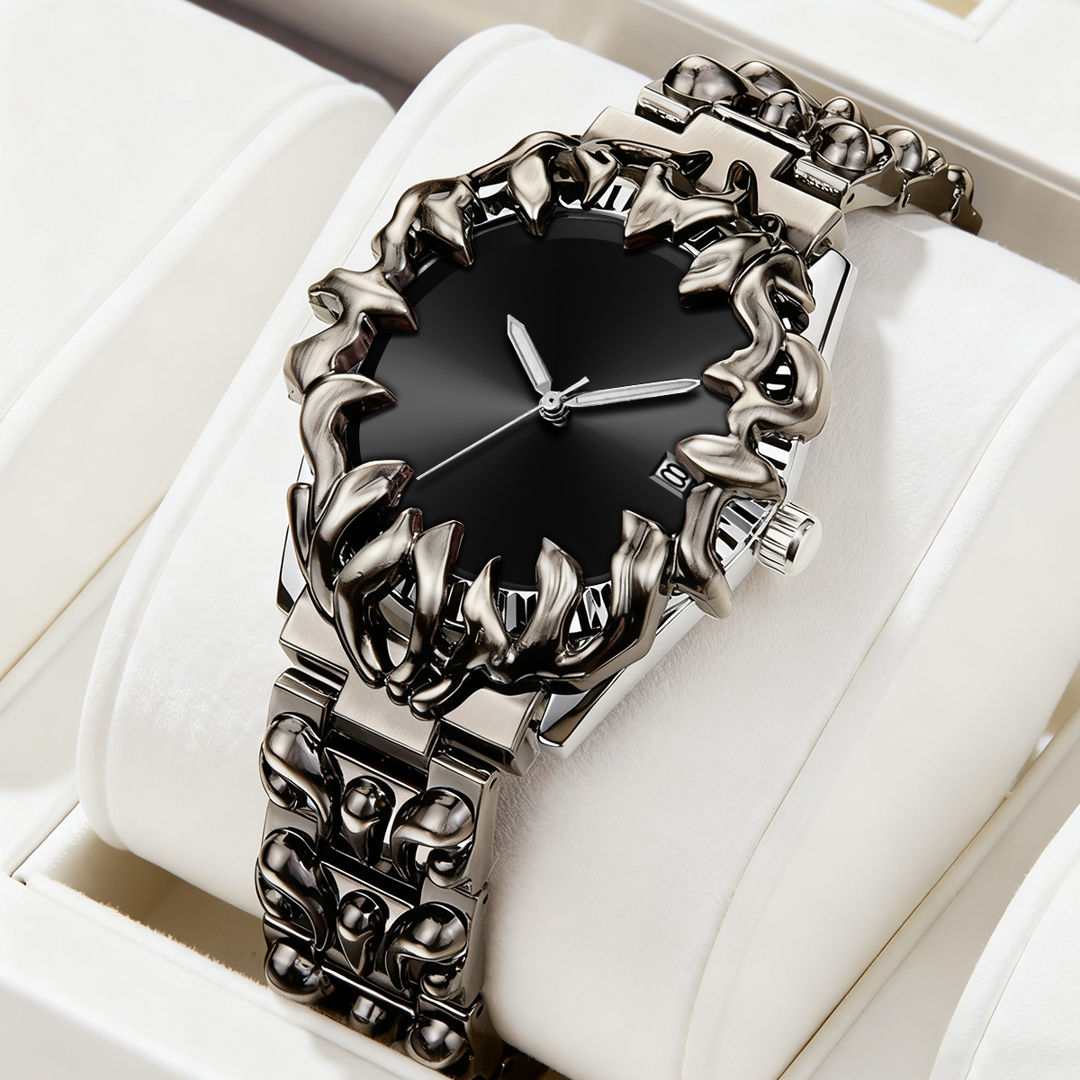 Smartwatch Military Watches For Men - Stainless Steel Men Watch 40mm Creative