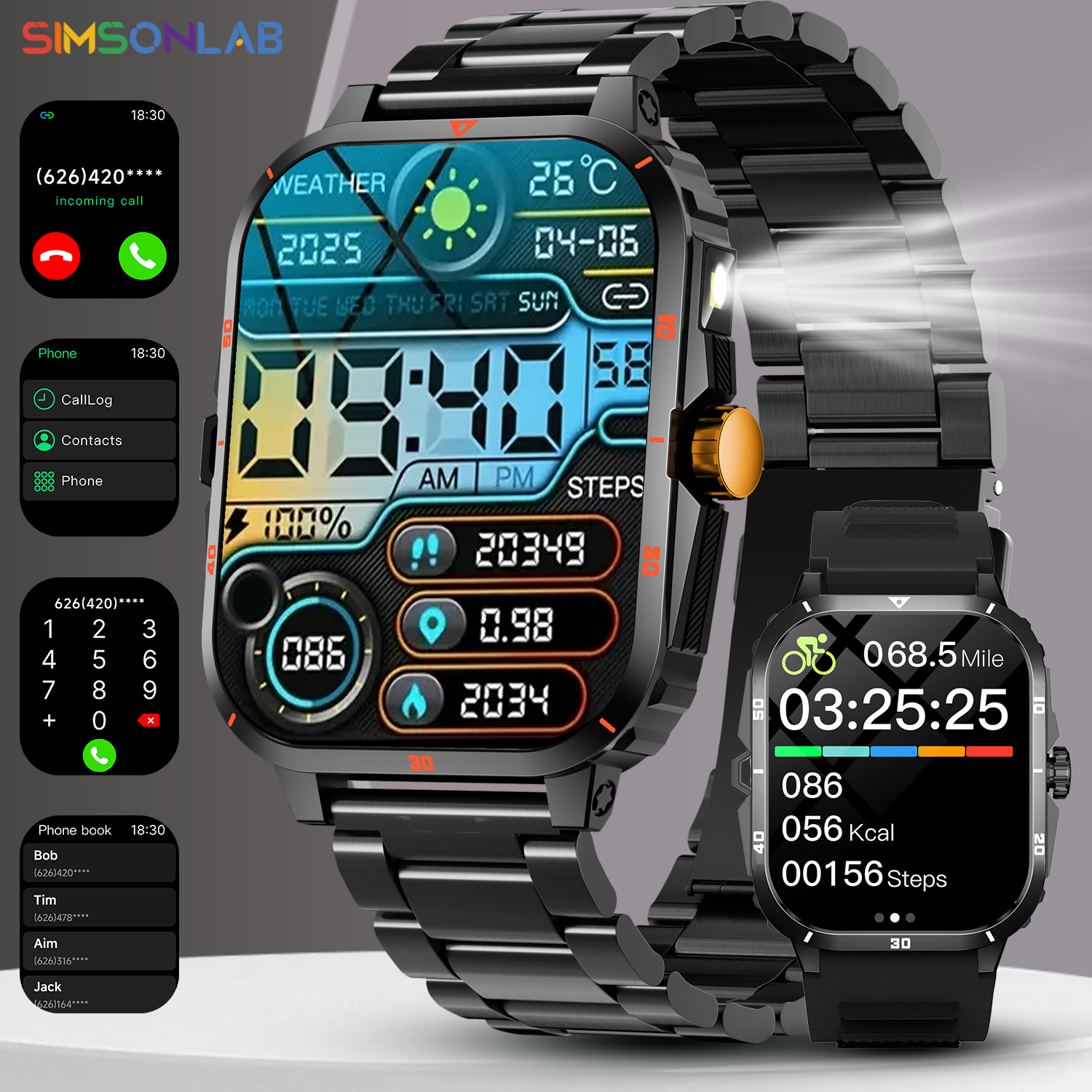 Smartwatch New Watches 2025 - 2025 NEW Military Smartwatch 2.01''HD Screen
