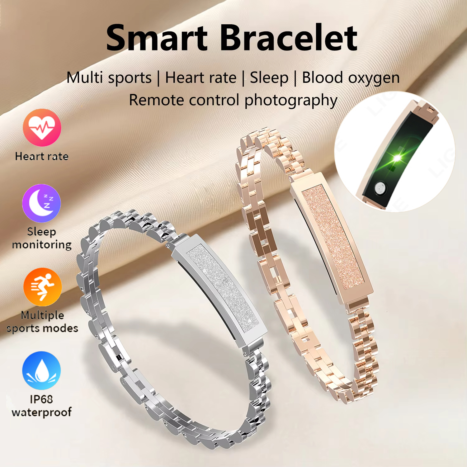 Couple Watches Smartwatch - Fashion Couple Chain Smart Bracelet for