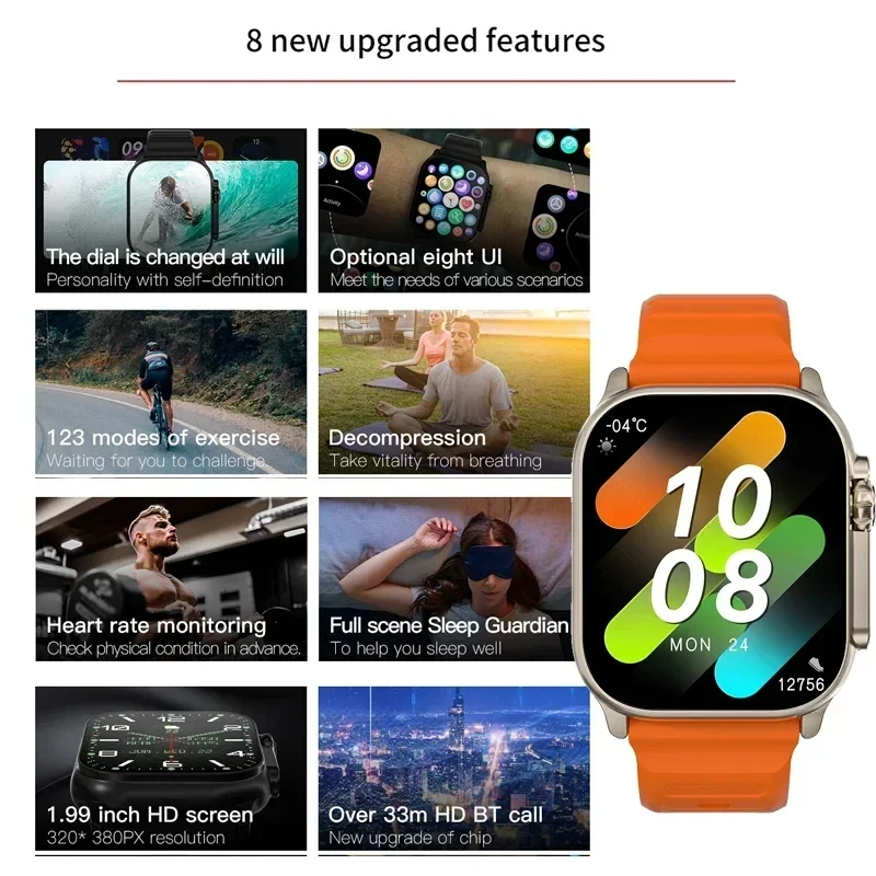 New Watch T10 Ultra Smart Watc - Smartwatch Watches For Men With Gps recension och pris