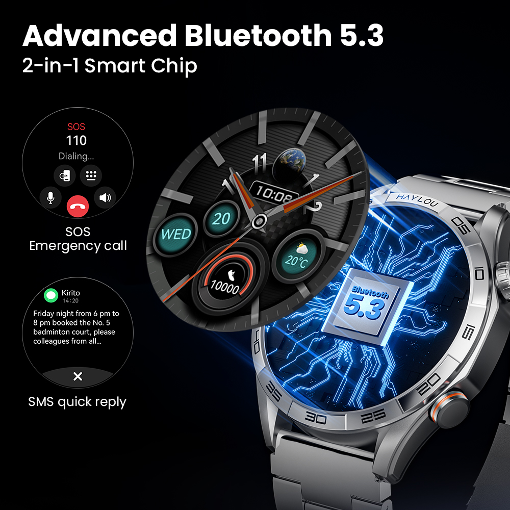 HAYLOU Solar 5 Voice Calling S - Smartwatch Health Watches recension och pris