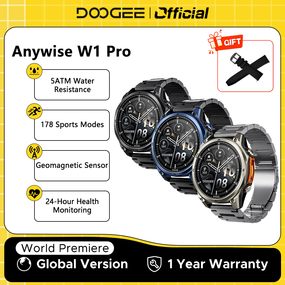 DOOGEE ANYWISE W1 PRO Smartwat - Smartwatch Health Watches recension och pris