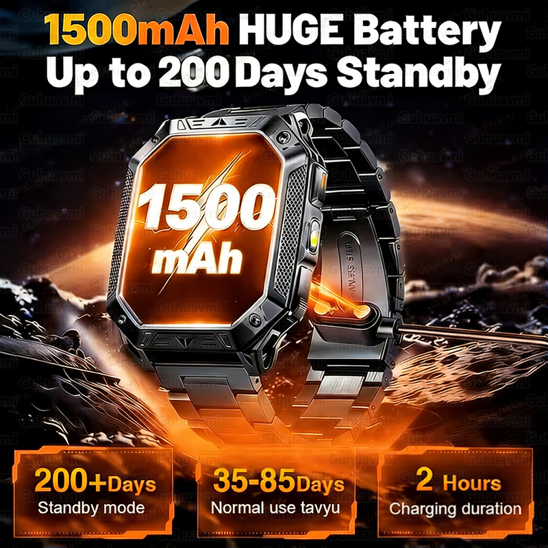 New 1500mAh Military Outdoor S - Smartwatch Military Watches For Men recension och pris