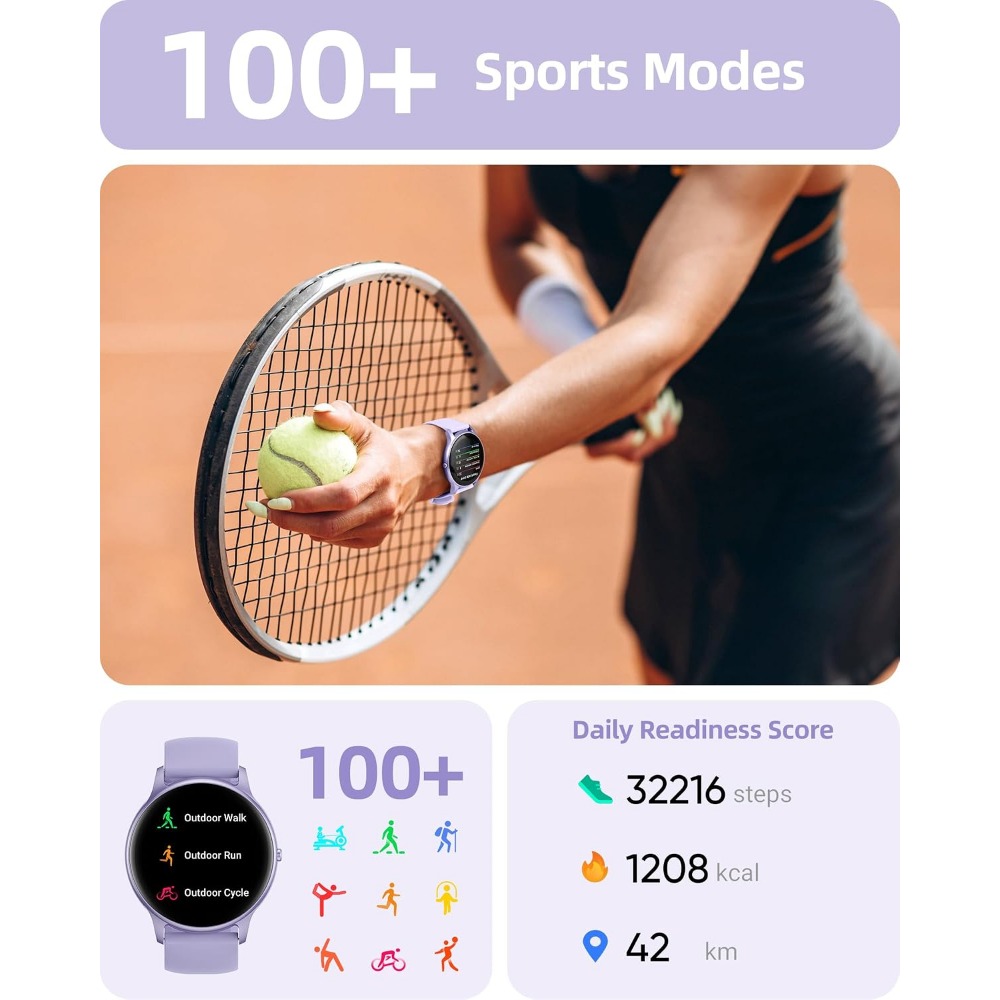 Smart Watch with Calling & Fit - Smartwatch Purple Watches For Women recension och pris