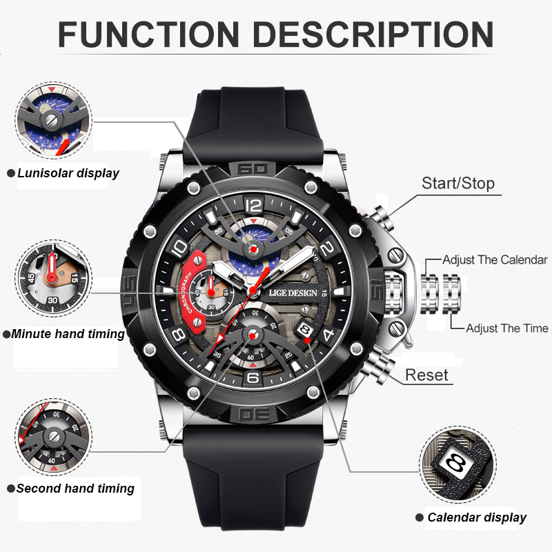 LIGE Top Brand Luxury Men Watc - Smartwatch Watches Brands For Men recension och pris