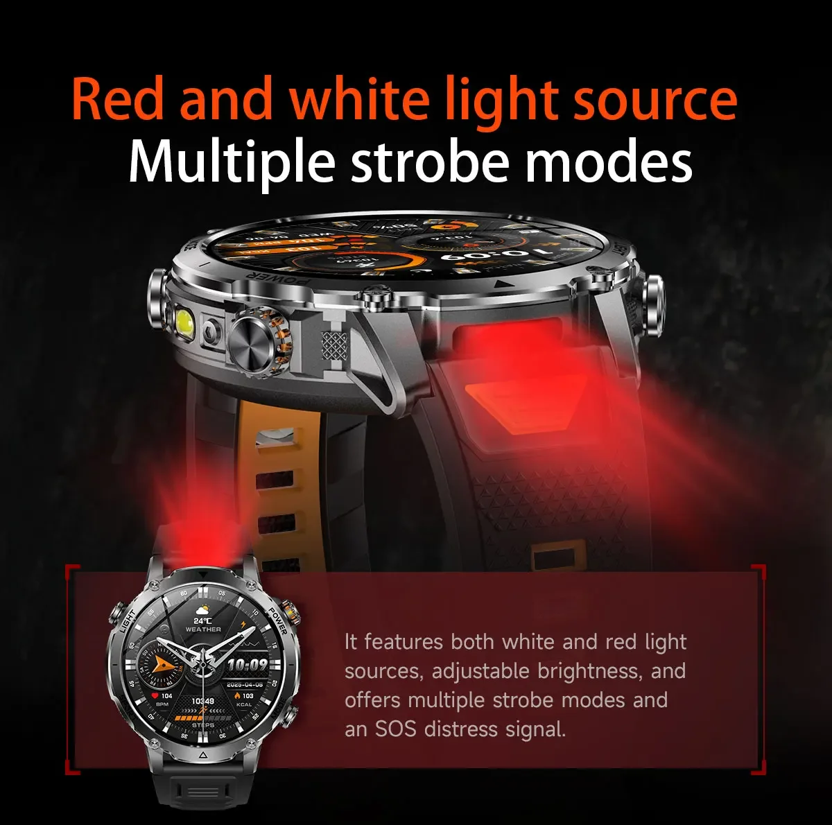 Brand+1400mAh Big Battery Smar - Smartwatch Military Watches For Men recension och pris