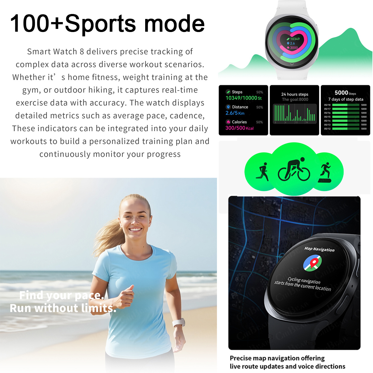 2026 New Watches 8 Mini GPS Tr - Smartwatch Health Watches recension och pris