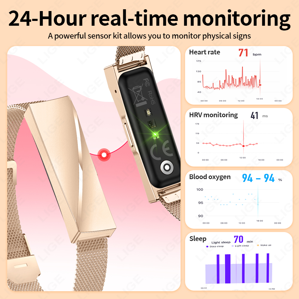 LIGE Call Reminder Smart Brace - Couple Watches Smartwatch recension och pris
