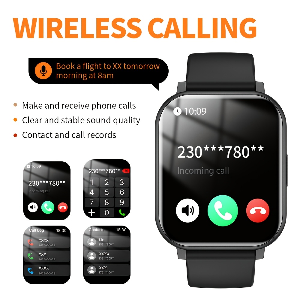 1.83-Inch HD Square Screen/Wir - Smartwatch Watches Wallpaper recension och pris