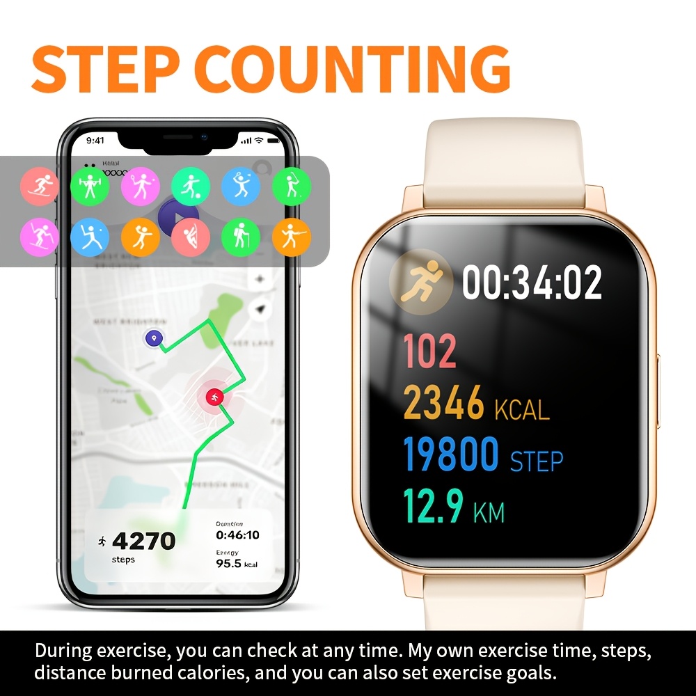 1.83-Inch HD Square Screen/Wir - Smartwatch Watches Wallpaper recension och pris