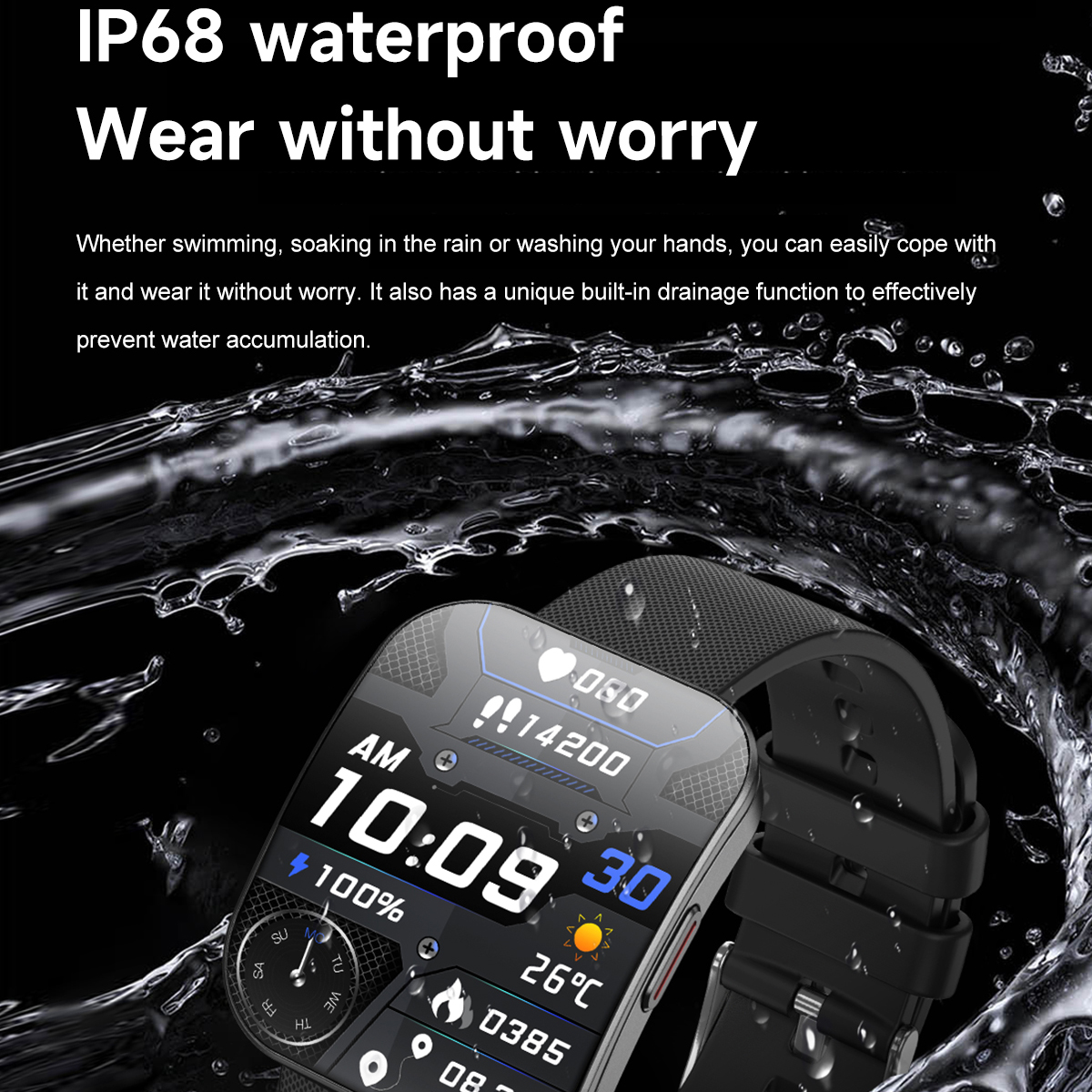 Amoled Ultra-thin Curved Water - Smartwatch Health Watches recension och pris