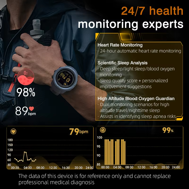 NORTH EDGE NEW MARS 5 Men's Di - Smartwatch Military Watches For Men recension och pris