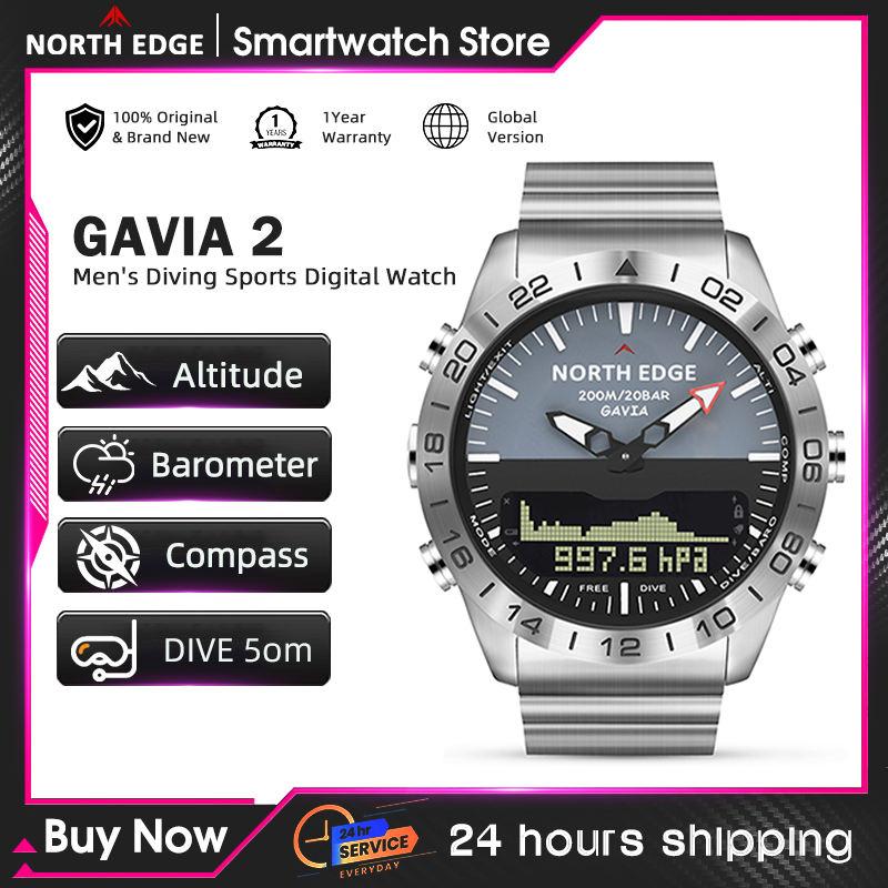 NORTH EDGE Mens Dive Watch Mil - Smartwatch Military Watches For Men recension och pris