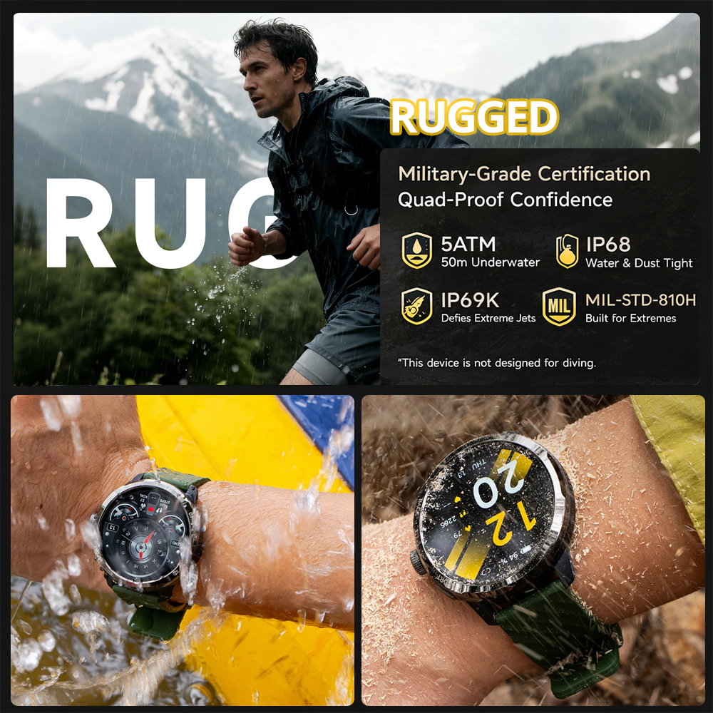 Ulefone Armor Watch Pro Smartw - Smartwatch Watches For Men With Gps recension och pris
