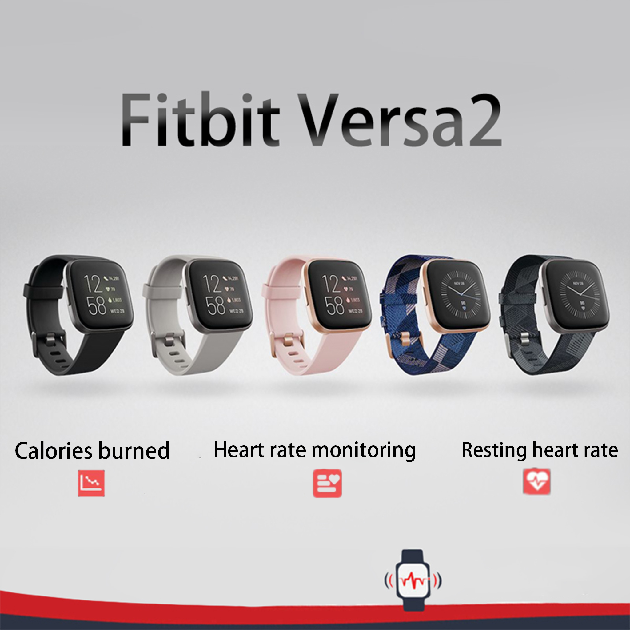 Fitbit Versa 2 Health and Fitn - Smartwatch Health Watches recension och pris