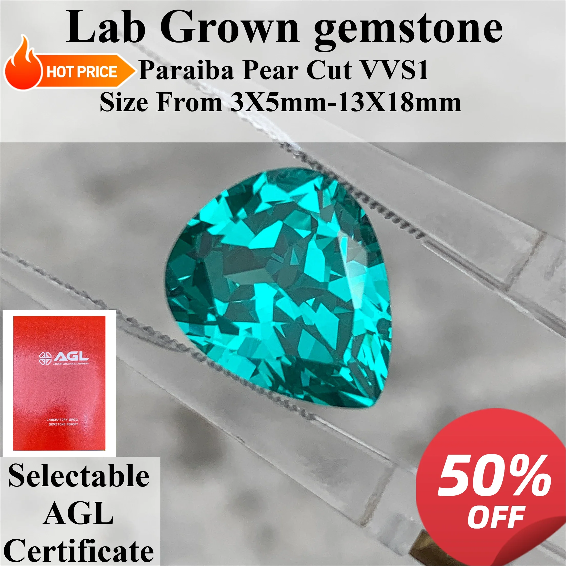 Paraiba Pear Cut Lab Grown Sap - Vs Smartwatch recension och pris