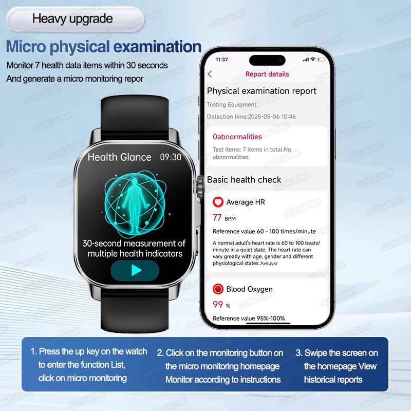 New Health Care AI Doctor Accu - Smartwatch Military Watches For Men recension och pris