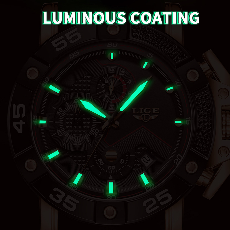 LIGE quartz Top brand luxury w - Smartwatch Watches Brands For Men recension och pris