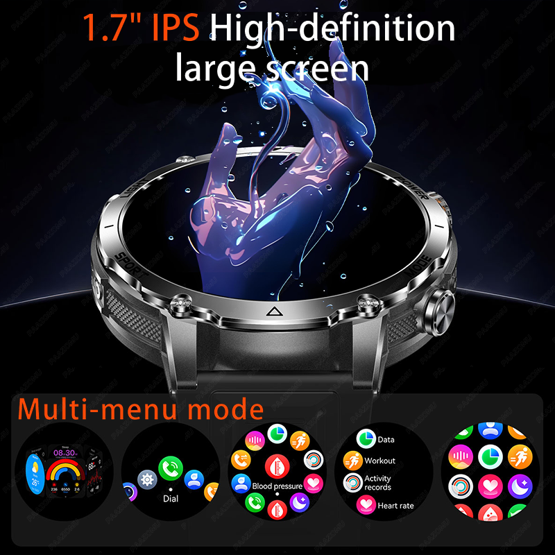 2026 New outdoor 1400mAh Batte - Smartwatch Military Watches For Men recension och pris