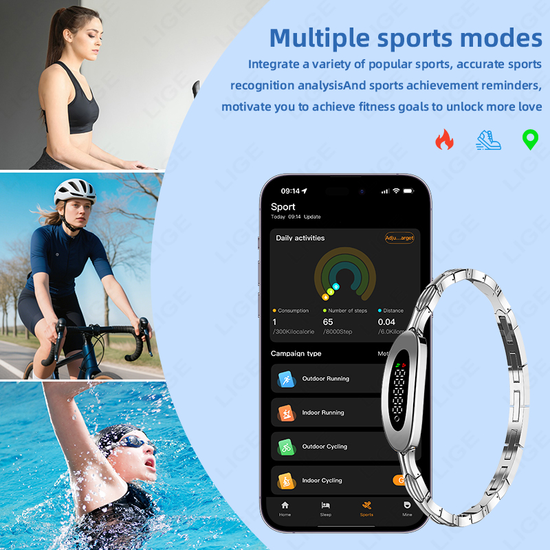 LIGE Women Smart Bracelet Hear - Couple Watches Smartwatch recension och pris