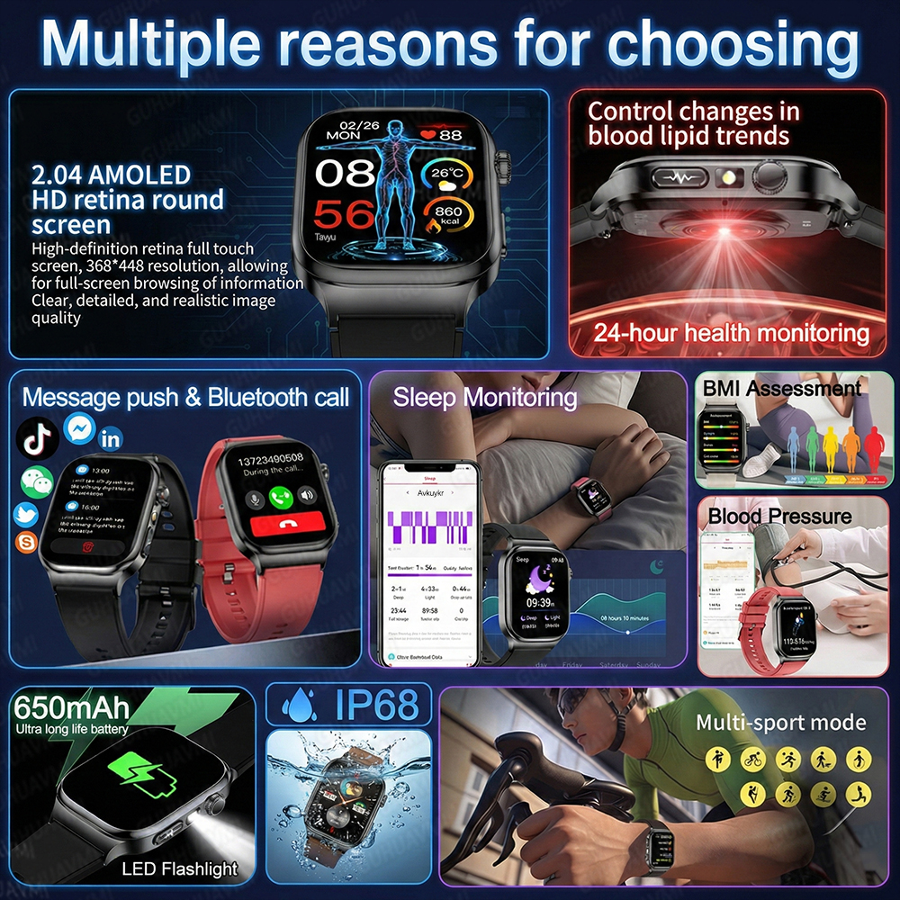 2026 New Accurate Diagnosis Sm - Smartwatch Military Watches For Men recension och pris