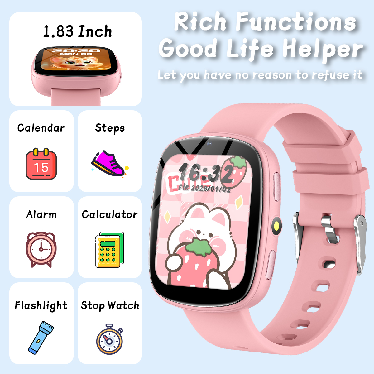 NEW Smart Watch for Children T - Smartwatch Watches For Kid Boy With Alarm recension och pris