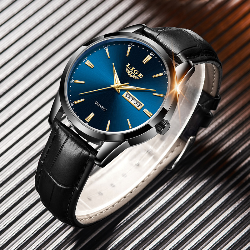 LIGE Man Watch Fashion Leather - Smartwatch Military Watches For Men recension och pris