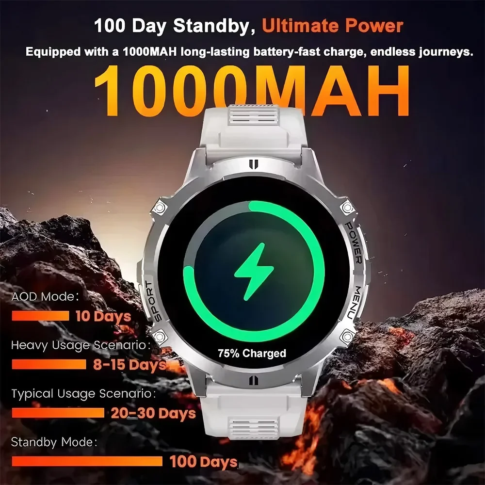 New TANK X3 Military Smart Wat - Smartwatch Military Watches For Men recension och pris