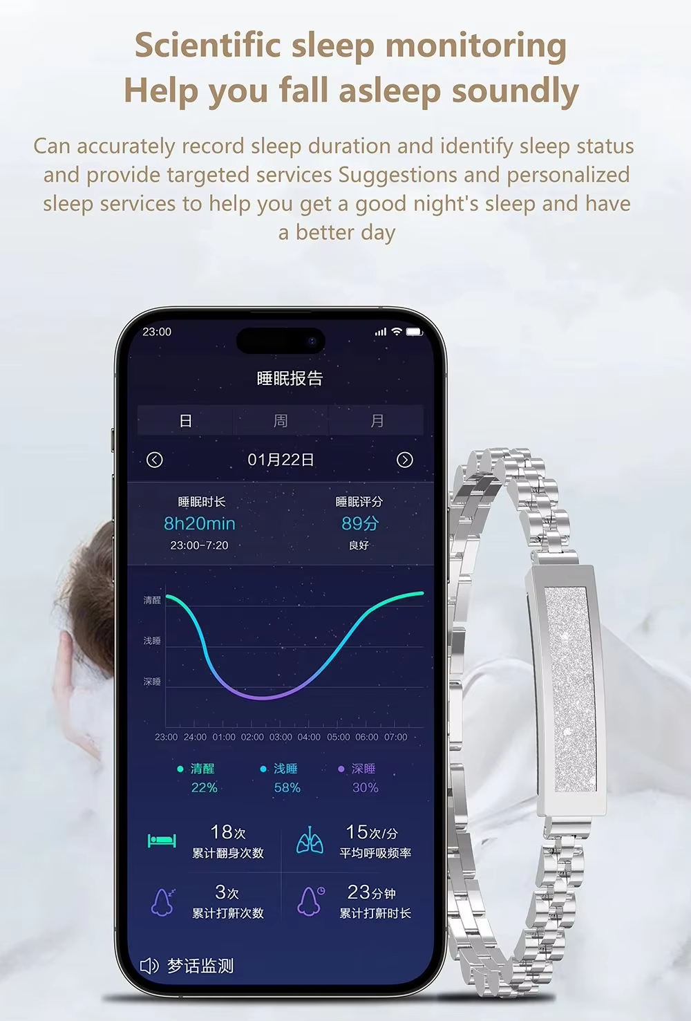 Fashion Couple Chain Smart Bra - Couple Watches Smartwatch recension och pris