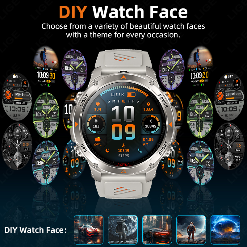 LIGE Rugged GPS Track Smart Wa - Smartwatch Watches For Men With Gps recension och pris