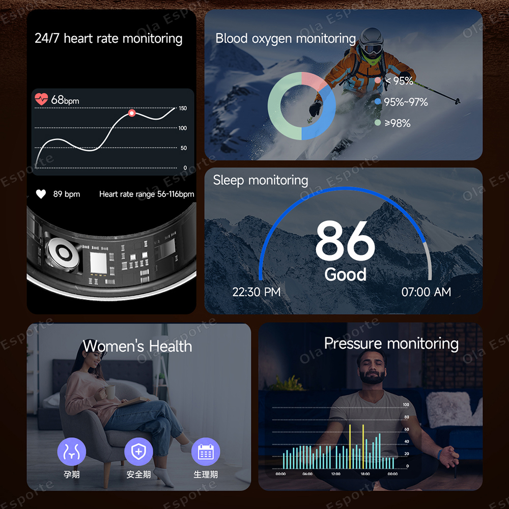 Newest Smart Ring Call Message - Smartwatch Health Watches recension och pris