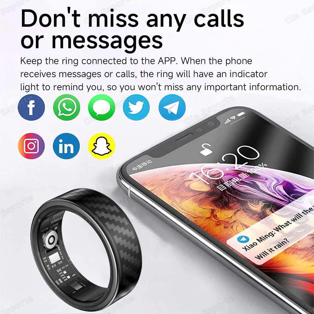 Newest Smart Ring Call Message - Smartwatch Health Watches recension och pris