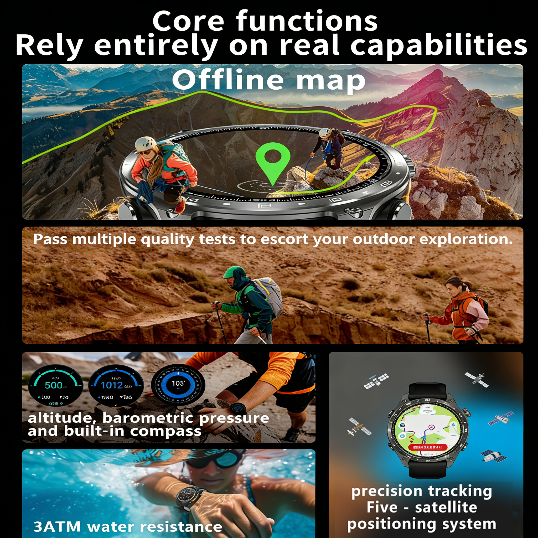 GPS Smart Watch for Outdoor HD - Smartwatch Health Watches recension och pris