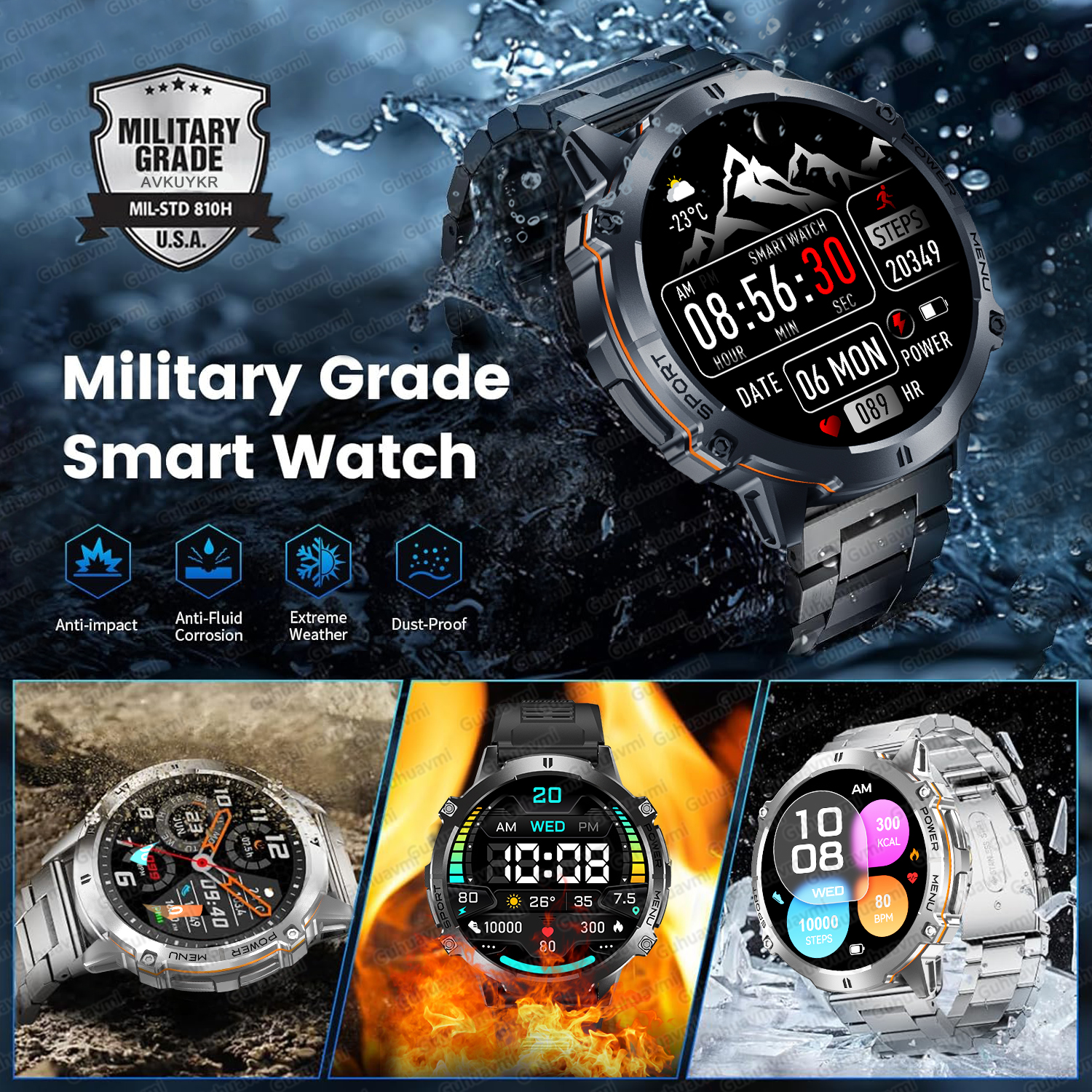 NEW TANK X3 Military 1000mAh G - Smartwatch New Watches 2025 recension och pris