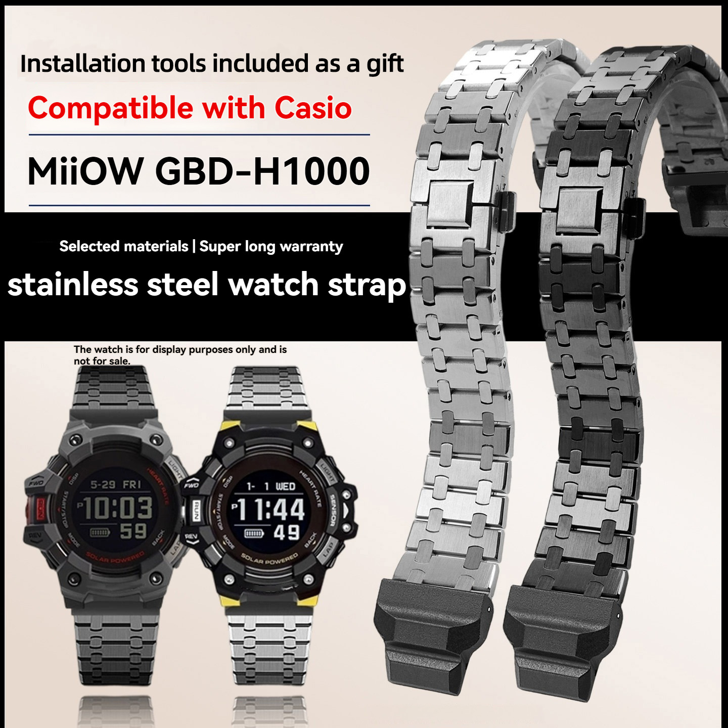 Modified metal stainless steel - Casio Watches Smartwatch recension och pris