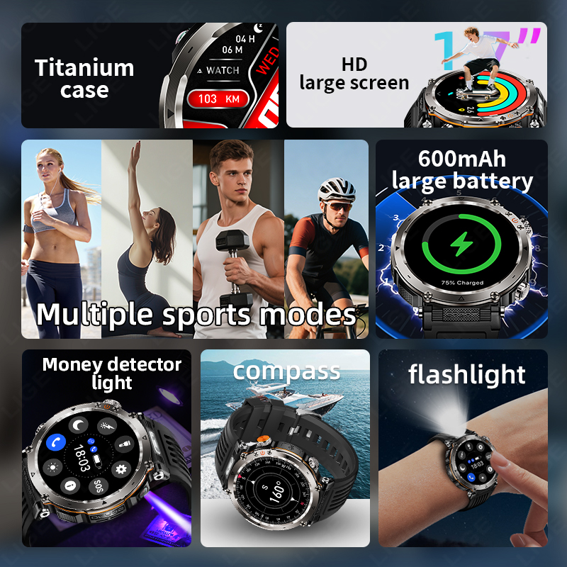 New Military Outdoor Smartwatc - Smartwatch Military Watches For Men recension och pris