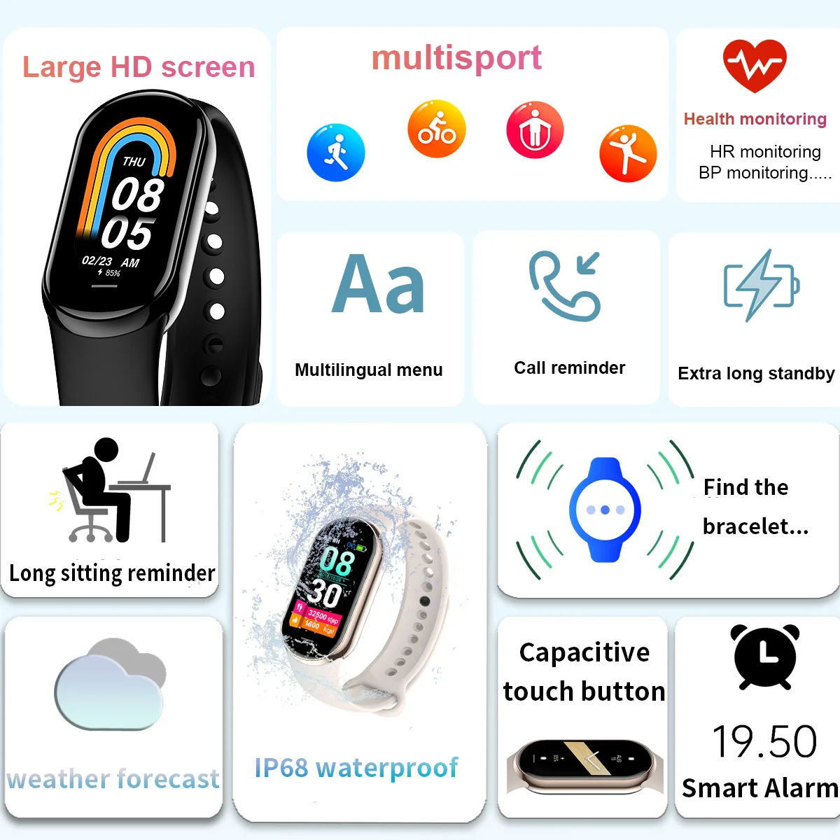 New Original Small M8 Band Sma - Smartwatch New Watches 2025 recension och pris