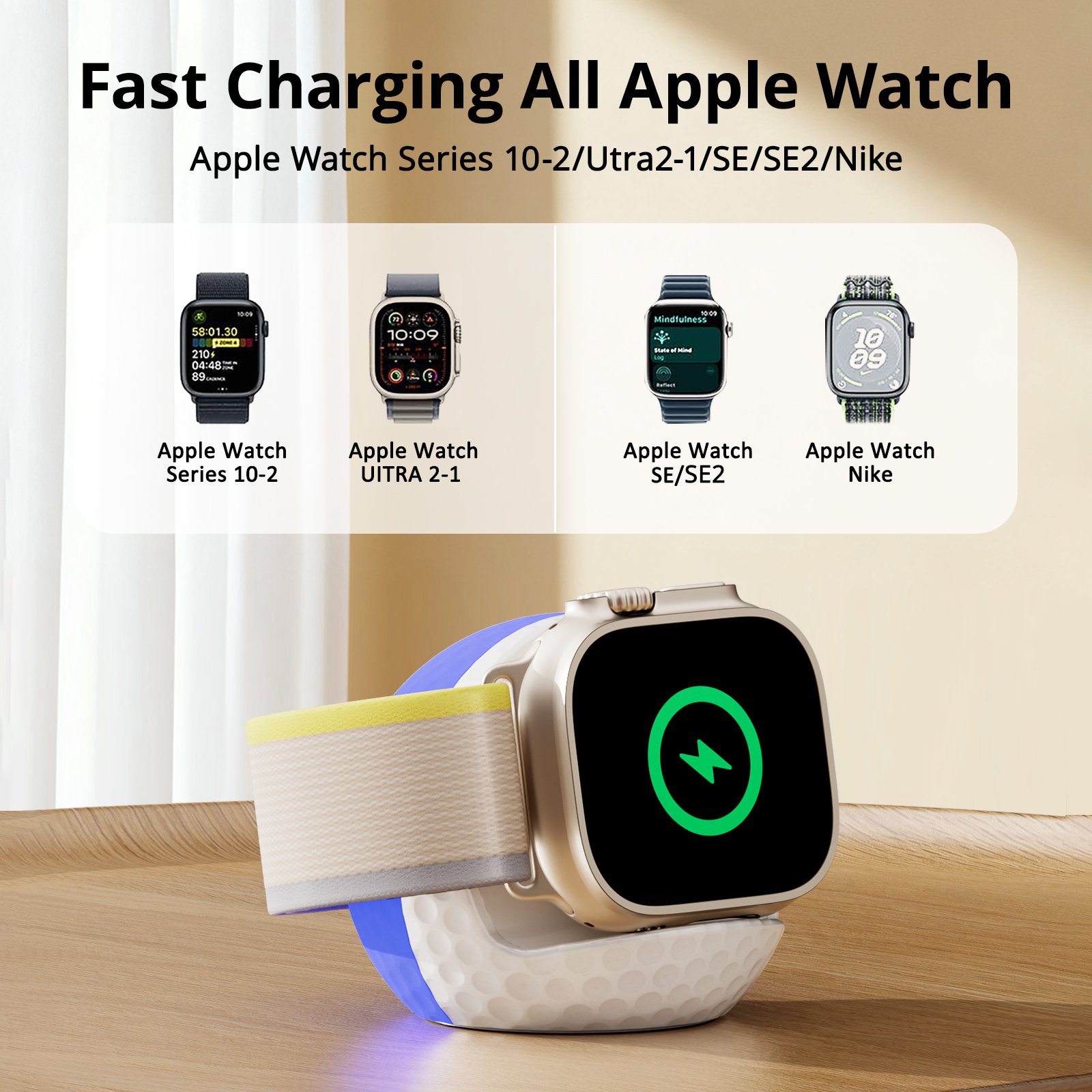 Portable RGB Lighting Wireless - Watch Charging Dock recension och pris