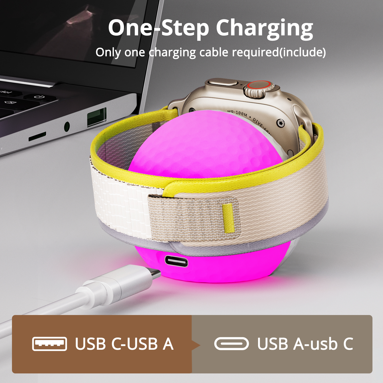 Portable RGB Lighting Wireless - Watch Charging Dock recension och pris