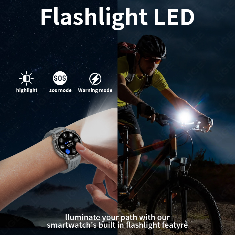 LIGE New LED Flashlight Smart  - Smartwatch New Watches 2025 recension och pris