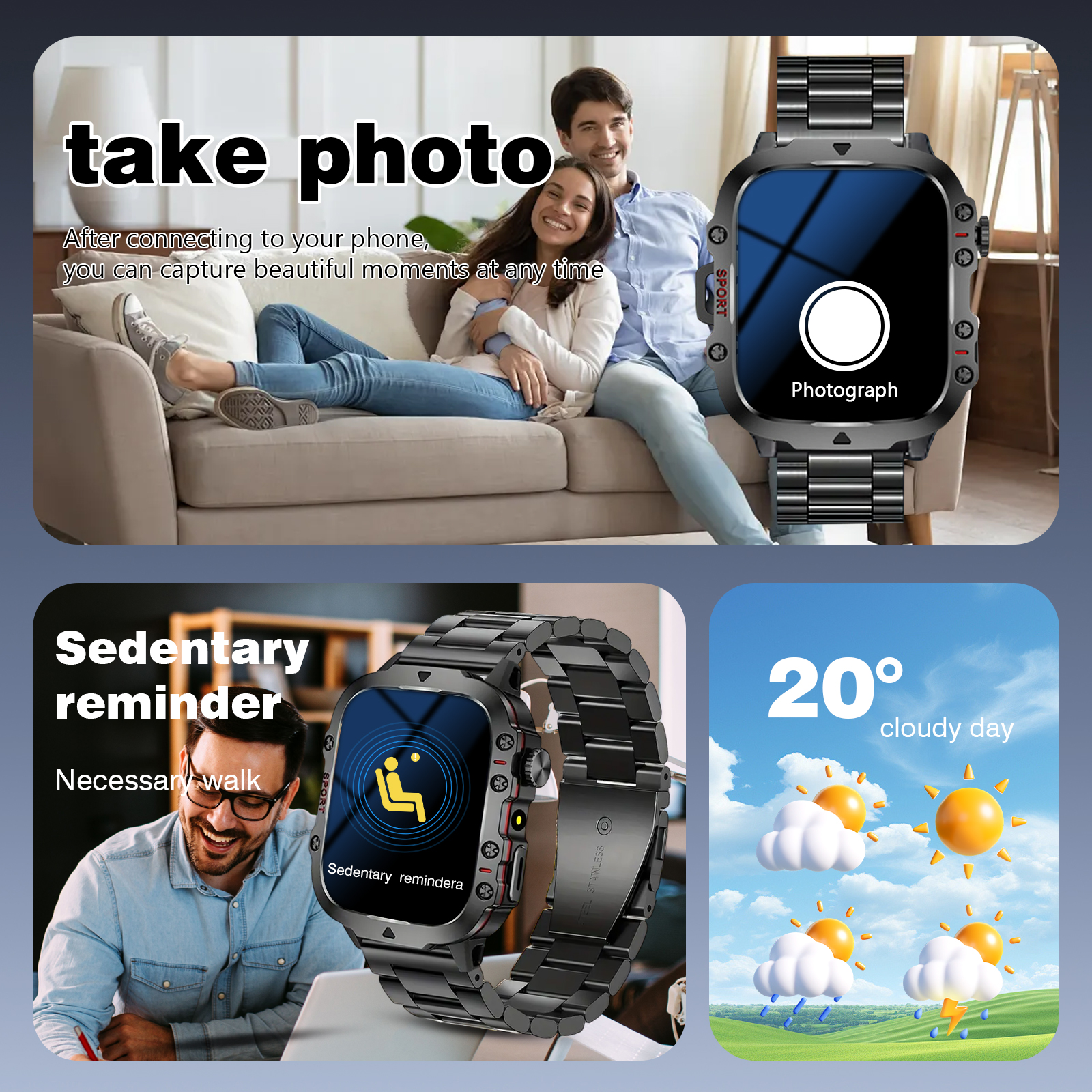 Smart Watch with LED Light, wi - Smartwatch Watches Wallpaper recension och pris