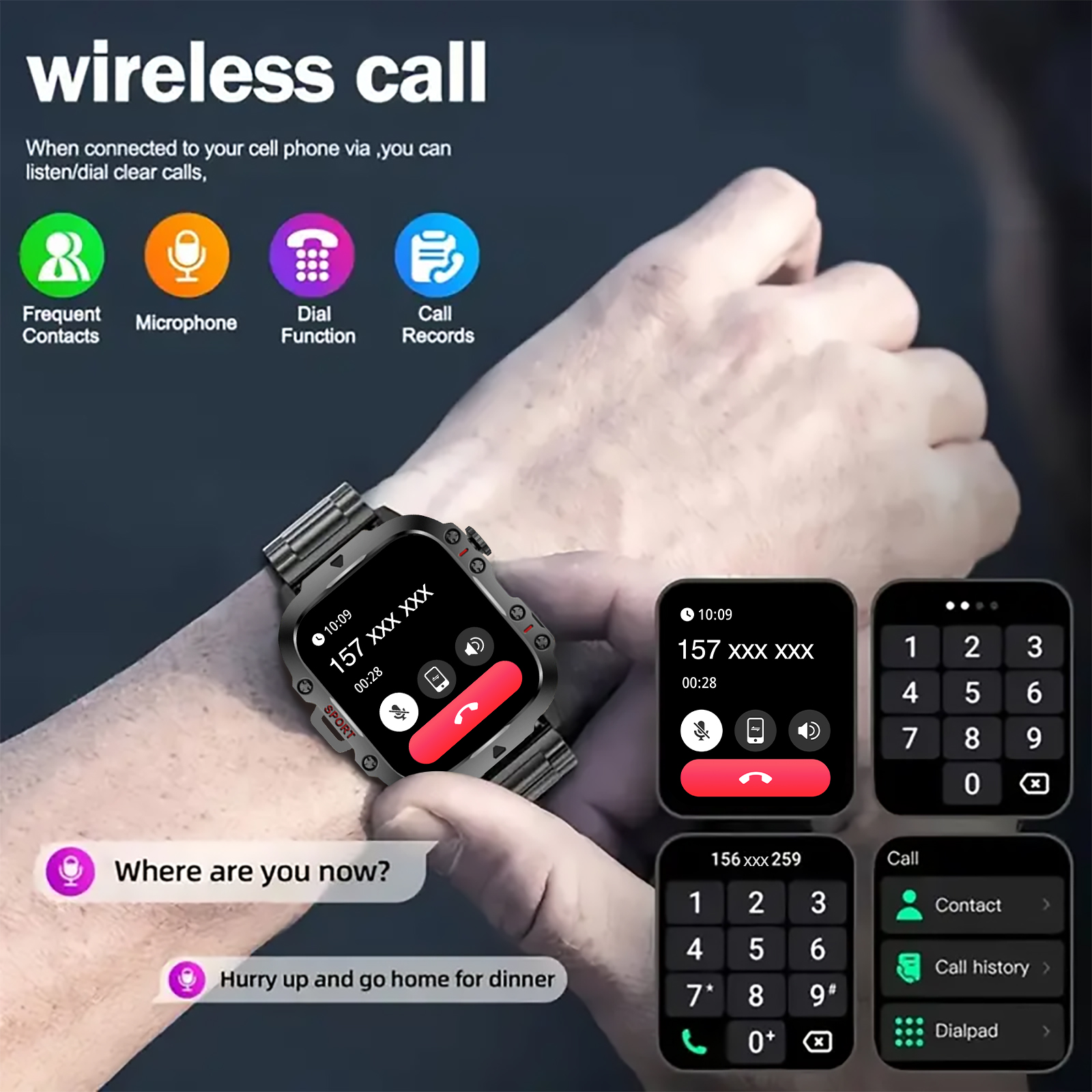Smart Watch with LED Light, wi - Smartwatch Watches Wallpaper recension och pris