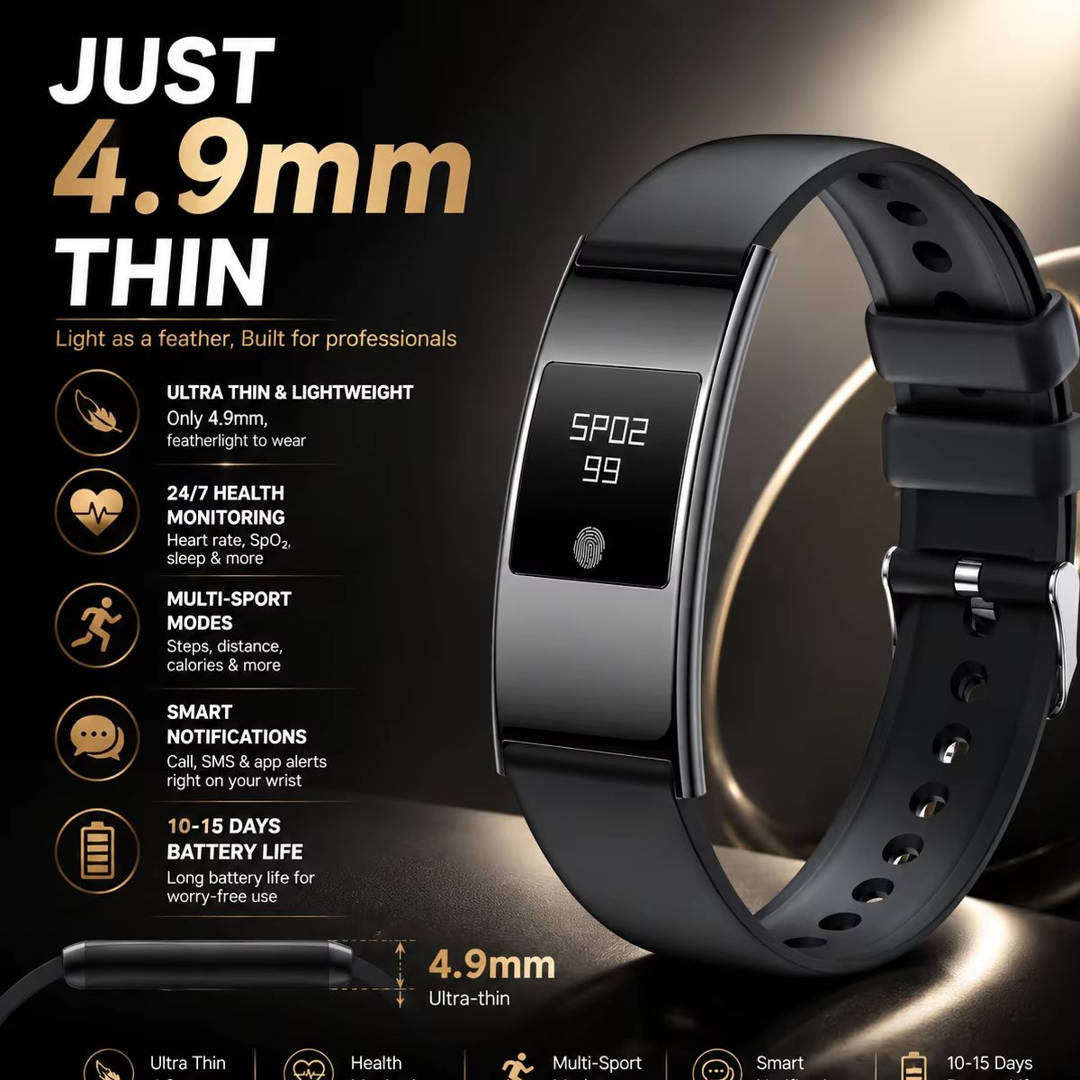 Ultra-Slim Stylish Smart Watch - Smartwatch Stylish Watches For Women recension och pris