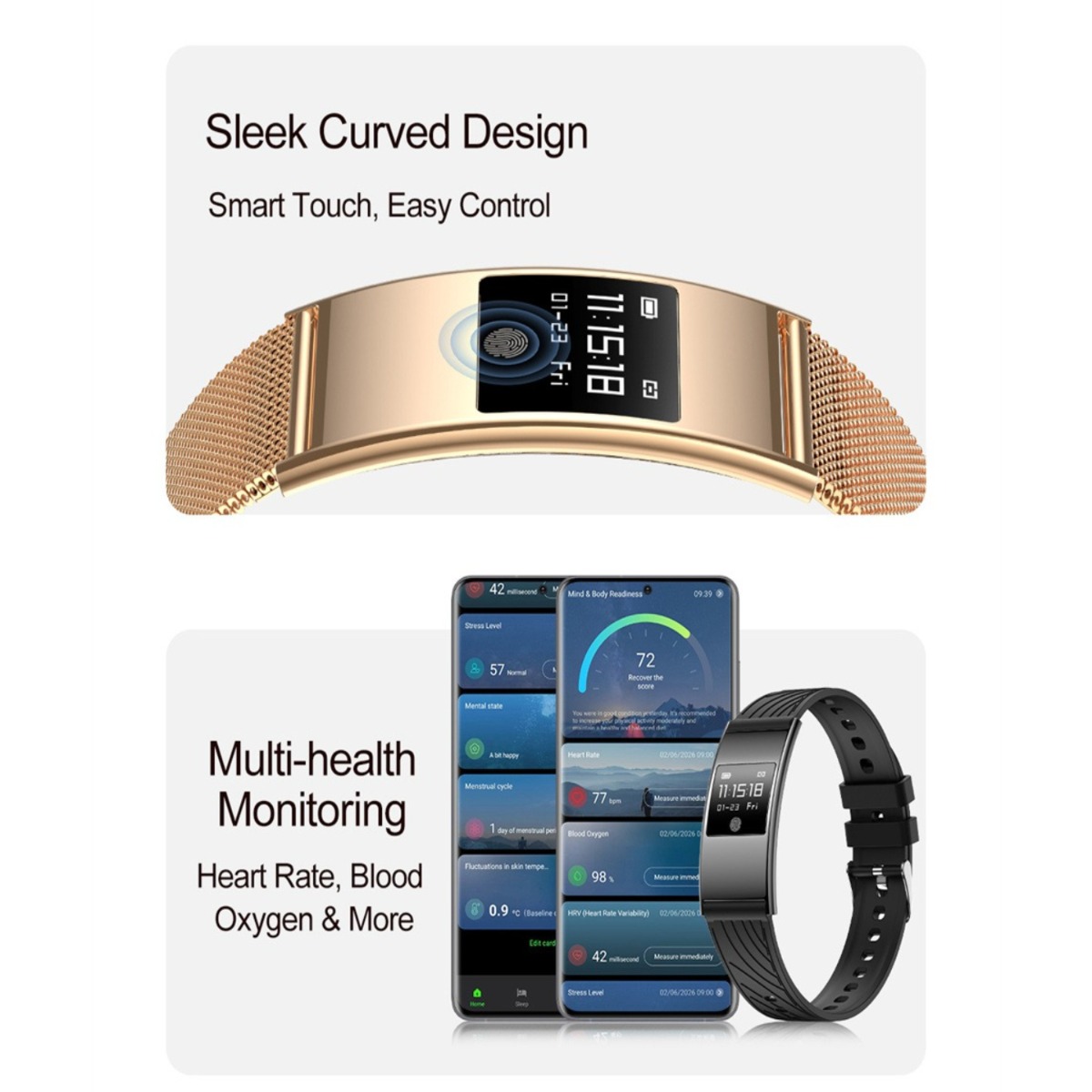 Ultra-Slim Stylish Smart Watch - Smartwatch Stylish Watches For Women recension och pris