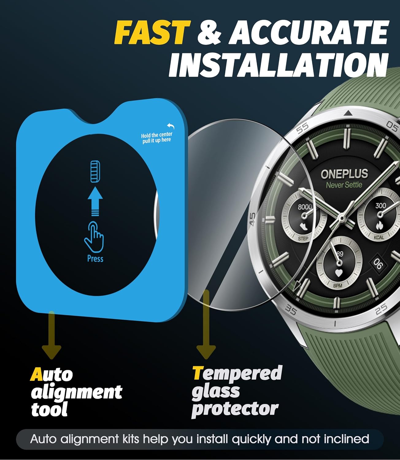 9H Easy Installation Tempered  - Smartwatch Oneplus Watches recension och pris