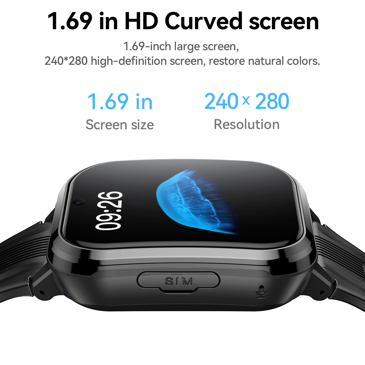 HOCO Y108 1.69inch HD LCD Curv - Smartwatch Watches For Kid Boy With Alarm recension och pris