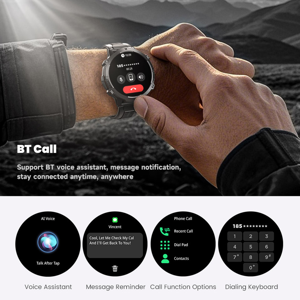 Mens Military T REX 3 Smartwat - Smartwatch Military Watches For Men recension och pris